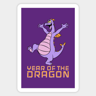 Year of the dragon Happy little purple dragon of imagination Magnet